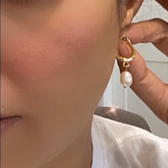 Earrings fresh water pearl S 925 - Picture 3 of 3